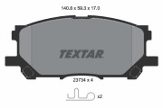 2373401 Sada brzdových destiček, kotoučová brzda TEXTAR