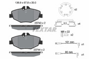2374303 Sada brzdových destiček, kotoučová brzda epad TEXTAR