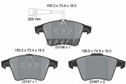 2374601 Sada brzdových destiček, kotoučová brzda epad TEXTAR