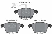 2374602 Sada brzdových destiček, kotoučová brzda epad TEXTAR