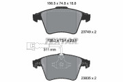 2374901 Sada brzdových destiček, kotoučová brzda epad TEXTAR
