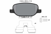 2376002 Sada brzdových destiček, kotoučová brzda TEXTAR