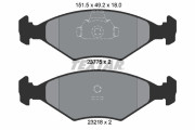 2377501 Sada brzdových destiček, kotoučová brzda TEXTAR