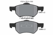 2380701 Sada brzdových destiček, kotoučová brzda epad TEXTAR