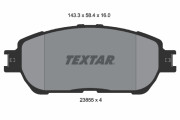 2385501 Sada brzdových destiček, kotoučová brzda TEXTAR