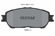 2385503 Sada brzdových destiček, kotoučová brzda TEXTAR