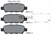 2387101 Sada brzdových destiček, kotoučová brzda TEXTAR