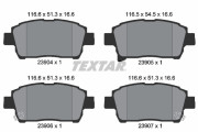 2390401 Sada brzdových destiček, kotoučová brzda TEXTAR