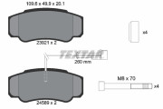 2392103 Sada brzdových destiček, kotoučová brzda TEXTAR