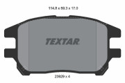 2392901 Sada brzdových destiček, kotoučová brzda TEXTAR