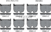 2394301 Sada brzdových destiček, kotoučová brzda epad TEXTAR