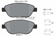 2398101 Sada brzdových destiček, kotoučová brzda epad TEXTAR