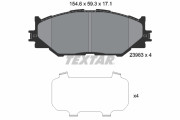 2398301 Sada brzdových destiček, kotoučová brzda TEXTAR