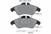 2399002 Sada brzdových destiček, kotoučová brzda epad TEXTAR