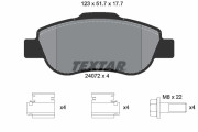 2407201 Sada brzdových destiček, kotoučová brzda epad TEXTAR