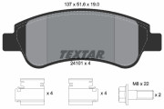 2410101 Sada brzdových destiček, kotoučová brzda epad TEXTAR