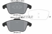 2412305 Sada brzdových destiček, kotoučová brzda epad TEXTAR