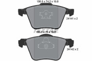 2414101 Sada brzdových destiček, kotoučová brzda epad TEXTAR