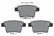 2426004 Sada brzdových destiček, kotoučová brzda TEXTAR