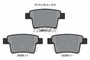 2426001 Sada brzdových destiček, kotoučová brzda TEXTAR