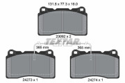 2427301 Sada brzdových destiček, kotoučová brzda epad TEXTAR