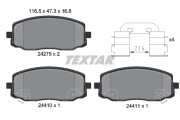 2427501 Sada brzdových destiček, kotoučová brzda epad TEXTAR