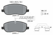 2429401 Sada brzdových destiček, kotoučová brzda epad TEXTAR
