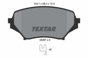 2429701 Sada brzdových destiček, kotoučová brzda TEXTAR