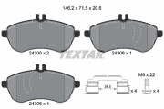 2430681 Sada brzdových destiček, kotoučová brzda Lightweight Technology TEXTAR