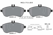 2430603 Sada brzdových destiček, kotoučová brzda TEXTAR