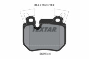 2431501 Sada brzdových destiček, kotoučová brzda epad TEXTAR