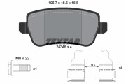 2434801 Sada brzdových destiček, kotoučová brzda epad TEXTAR
