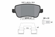 2434802 Sada brzdových destiček, kotoučová brzda epad TEXTAR