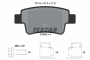 2434901 Sada brzdových destiček, kotoučová brzda epad TEXTAR