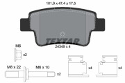 2434903 Sada brzdových destiček, kotoučová brzda epad TEXTAR