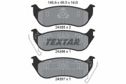 2435501 Sada brzdových destiček, kotoučová brzda TEXTAR