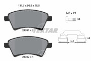2439101 Sada brzdových destiček, kotoučová brzda epad TEXTAR