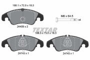 2440901 Sada brzdových destiček, kotoučová brzda TEXTAR