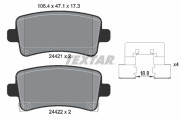 2442101 Sada brzdových destiček, kotoučová brzda epad TEXTAR
