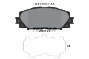 2445101 Sada brzdových destiček, kotoučová brzda TEXTAR