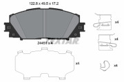 2445103 Sada brzdových destiček, kotoučová brzda TEXTAR