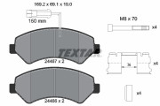 2446701 Sada brzdových destiček, kotoučová brzda epad TEXTAR