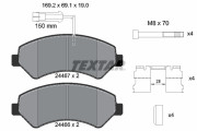 2446703 Sada brzdových destiček, kotoučová brzda epad TEXTAR