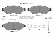 2446807 Sada brzdových destiček, kotoučová brzda epad TEXTAR