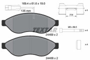 2446901 Sada brzdových destiček, kotoučová brzda epad TEXTAR