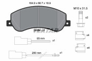 2448401 Sada brzdových destiček, kotoučová brzda epad TEXTAR