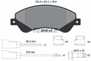 2448501 Sada brzdových destiček, kotoučová brzda epad TEXTAR