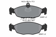 2448701 Sada brzdových destiček, kotoučová brzda epad TEXTAR