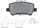 2449601 Sada brzdových destiček, kotoučová brzda epad TEXTAR