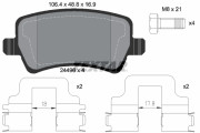2449602 Sada brzdových destiček, kotoučová brzda epad TEXTAR